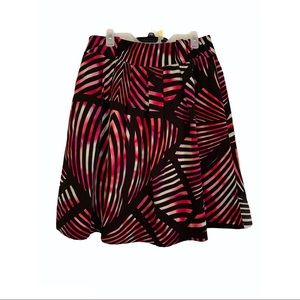 Worthington Pink & Black Pattered Skirt, size 14